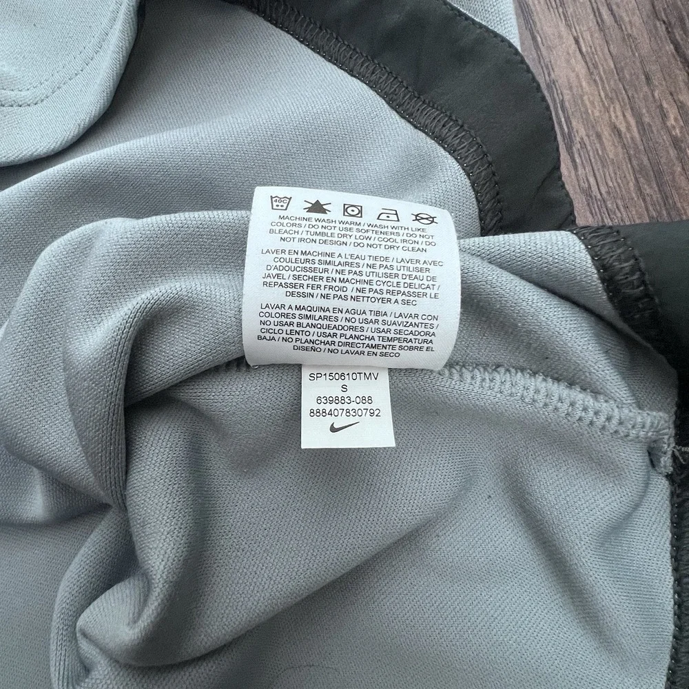 Nike Golf Tour Performance Dri Fit Pullover Quarter Zip Blue Gray Men's Small‎